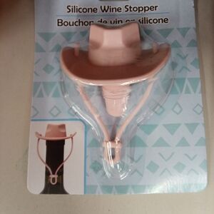 Cowboy Hat Silicone Wine Stopper - Pink